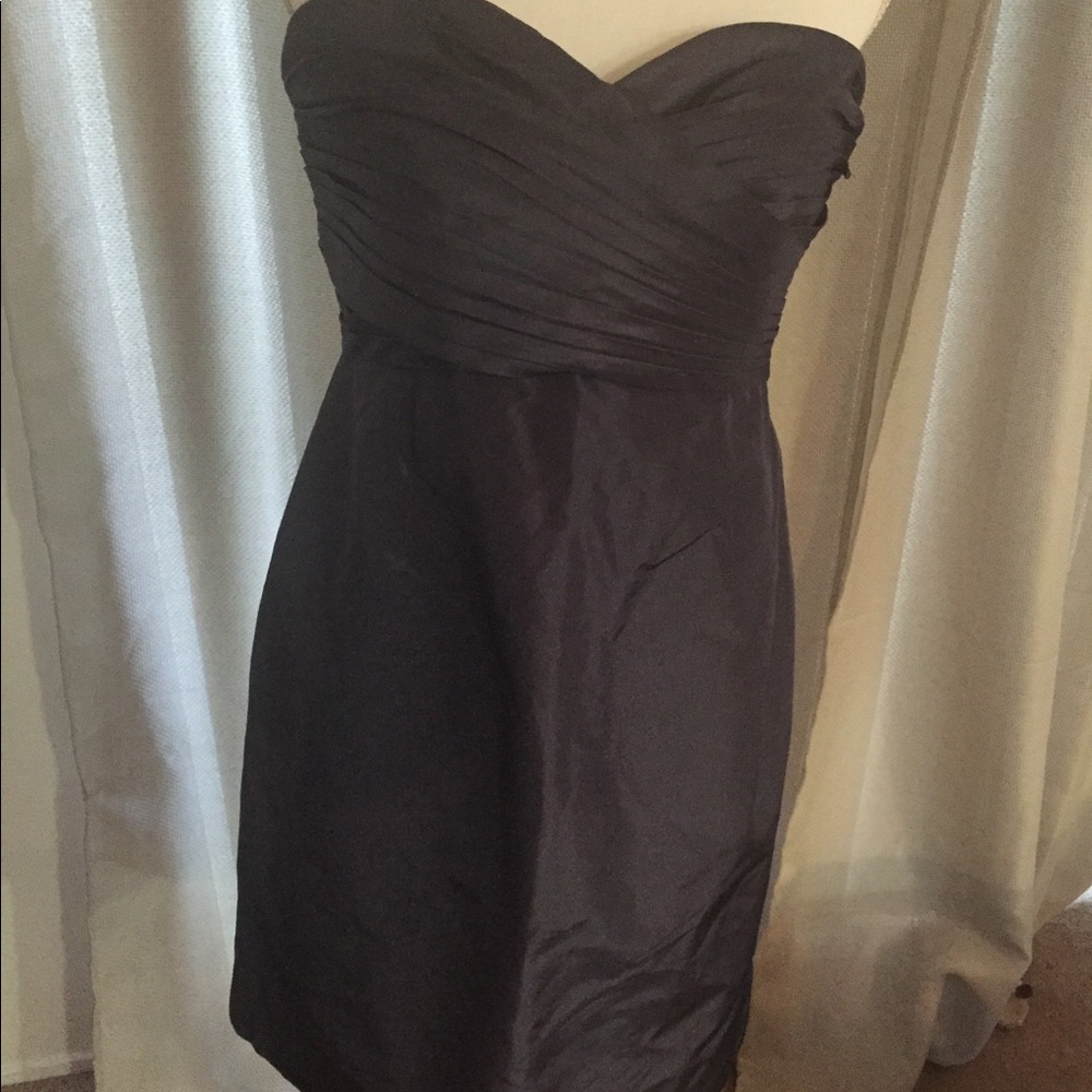 J-Crew Strapless Silk Blue Cocktail Dress